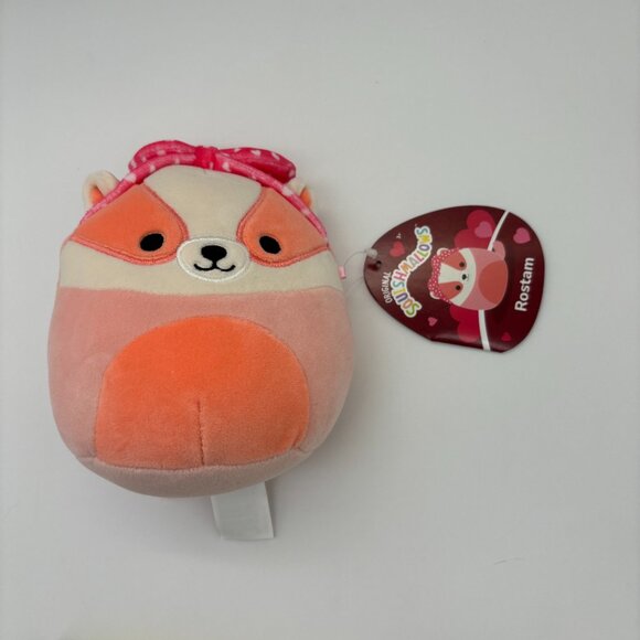 Squishmallows 5" Rostam Peach Badger Plush Toy, Valentine's Day Stuffed Animal - Picture 1 of 3